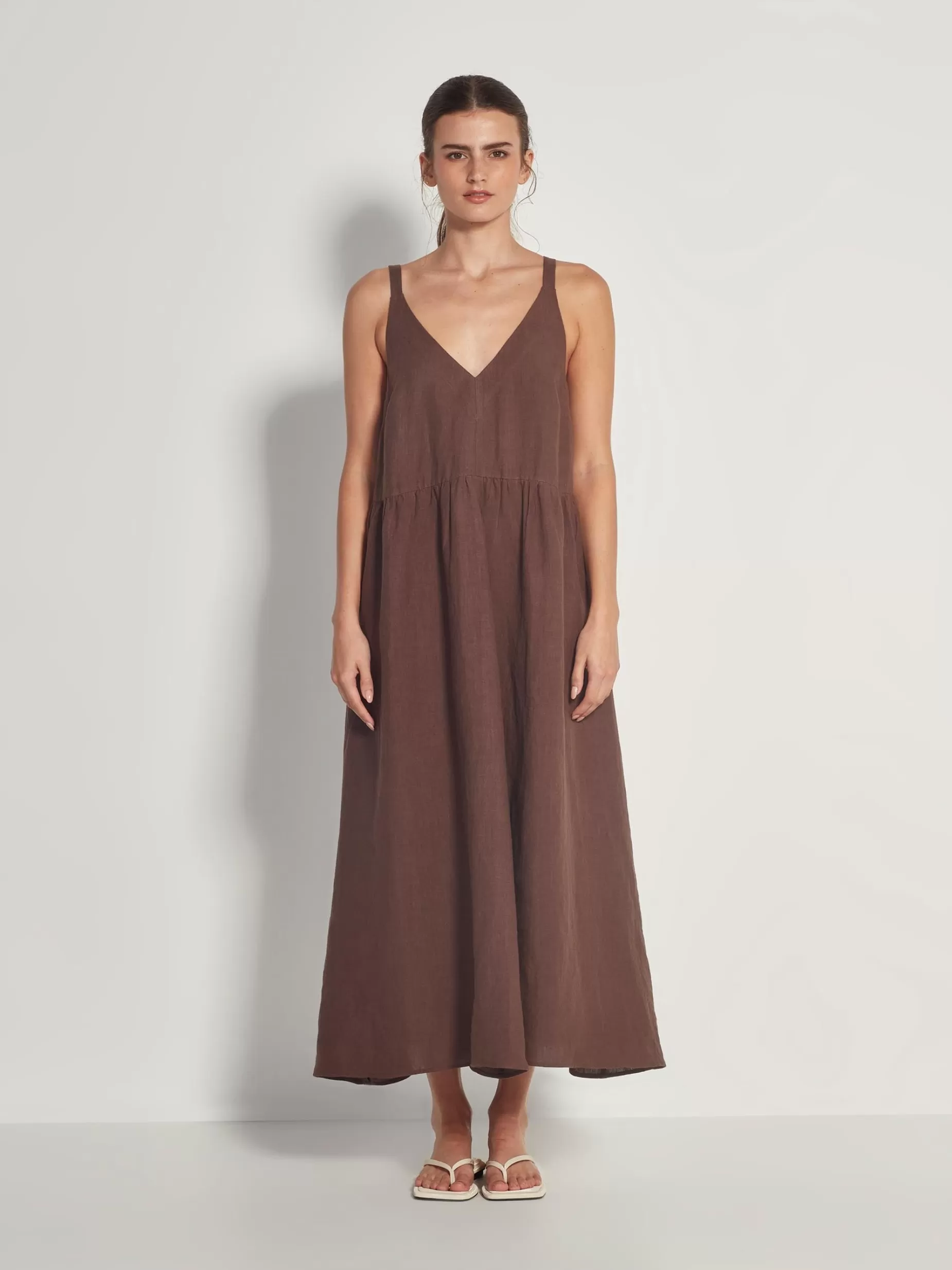 Women Juliette Hogan Willow Dress Vintage Linen