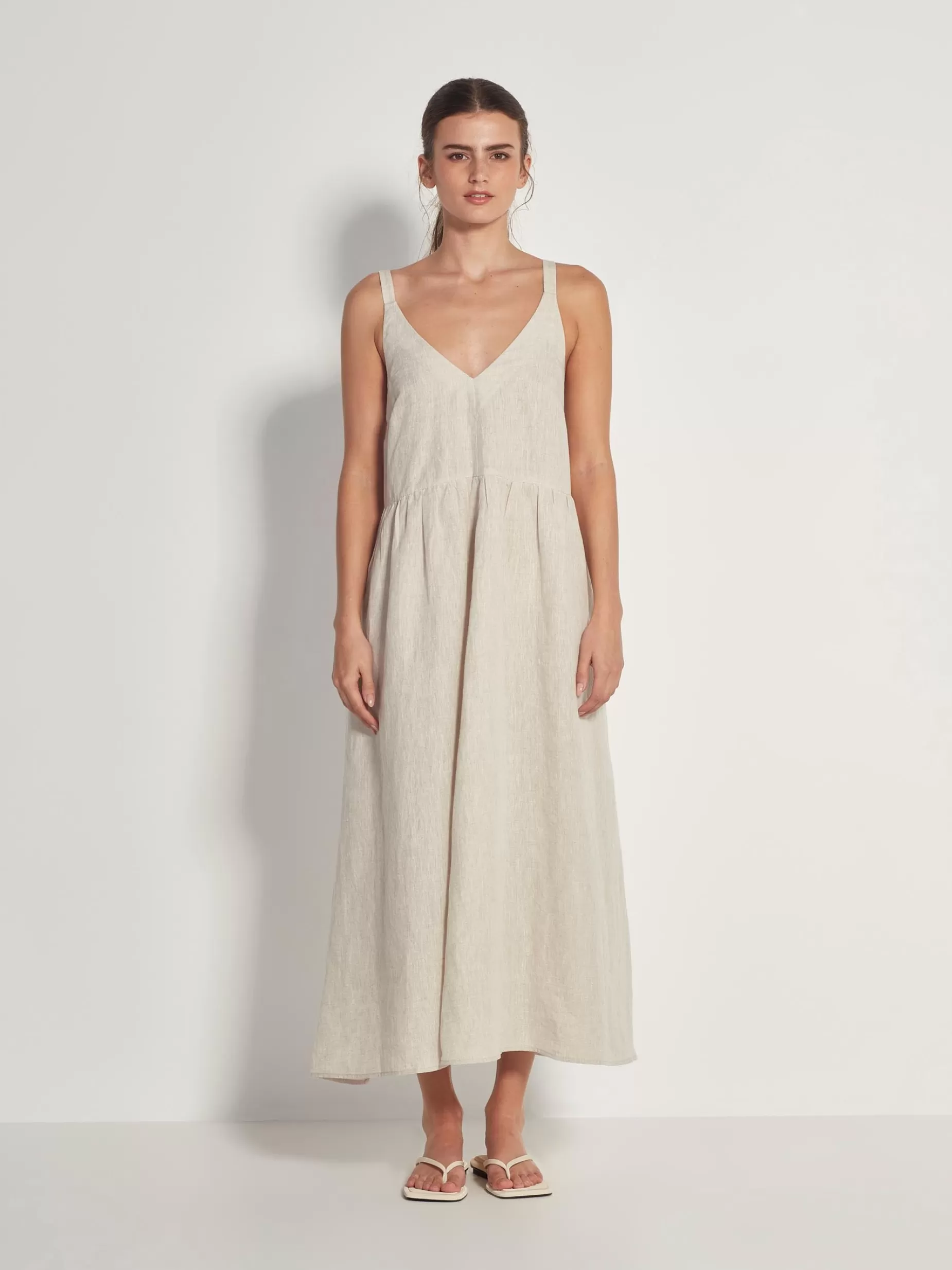 Women Juliette Hogan Willow Dress Vintage Linen