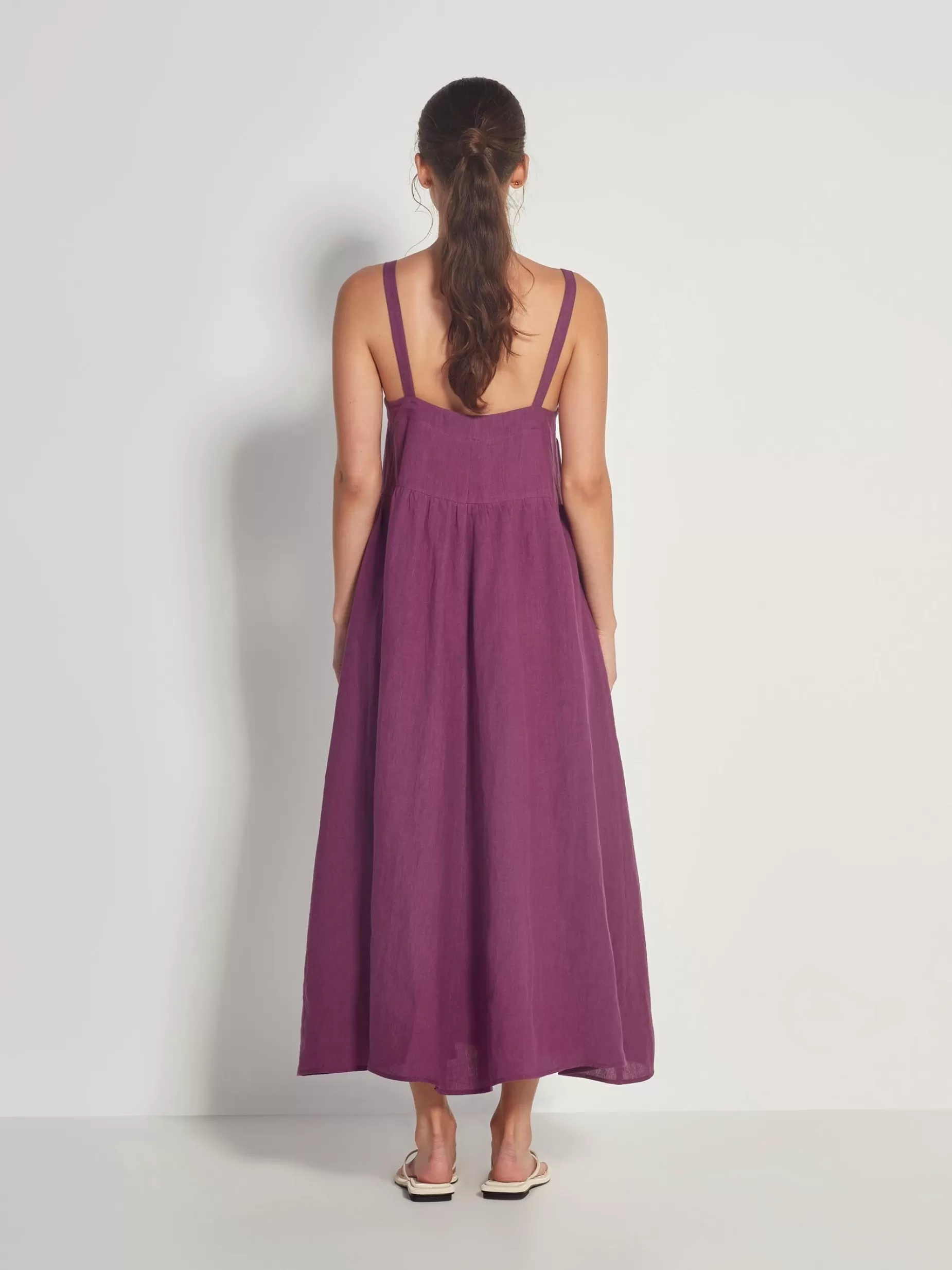 Women Juliette Hogan Willow Dress Vintage Linen