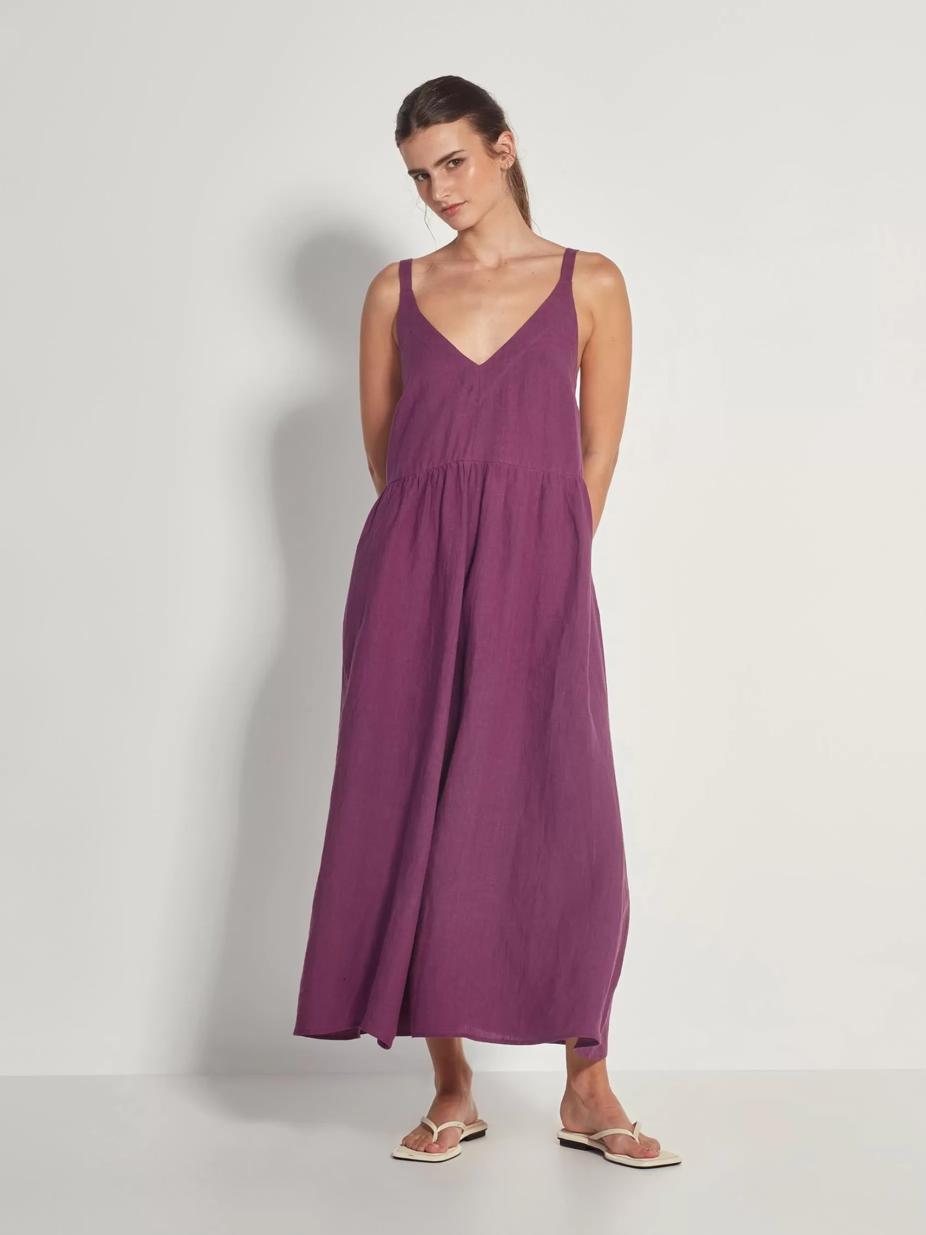 Women Juliette Hogan Willow Dress Vintage Linen