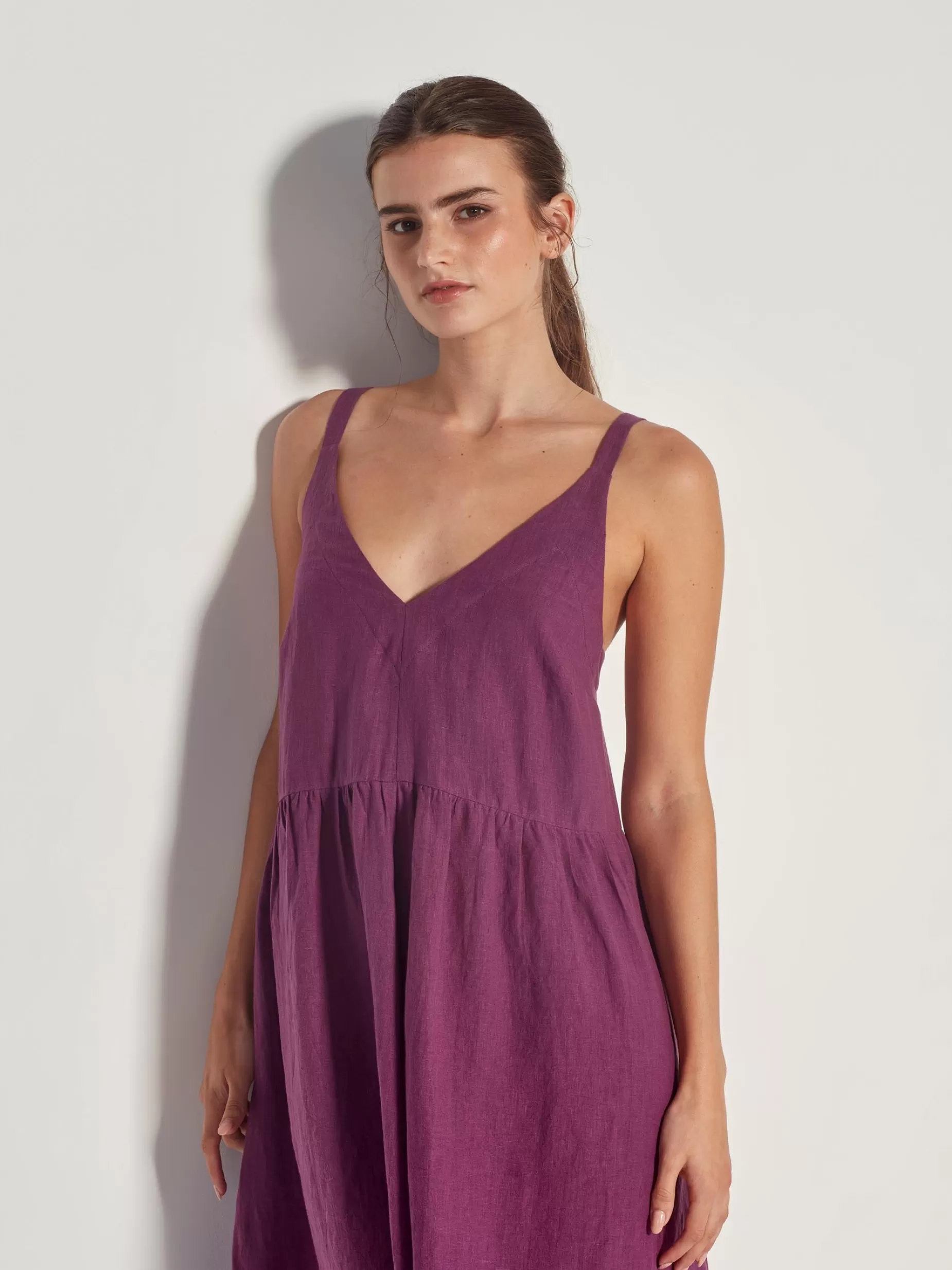 Women Juliette Hogan Willow Dress Vintage Linen